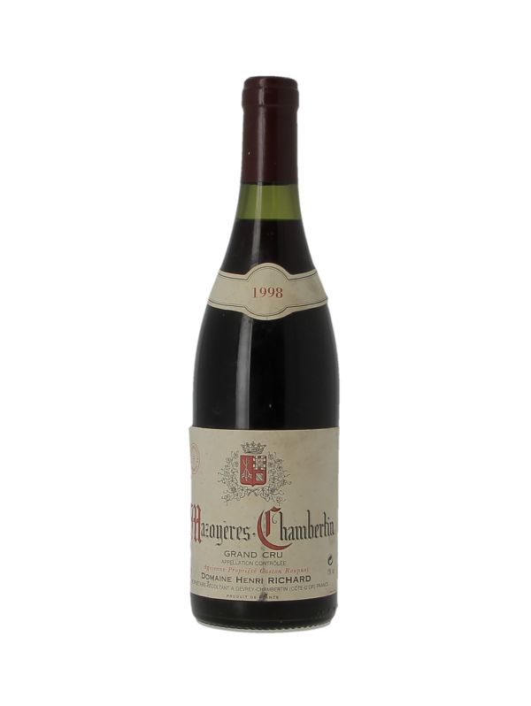 MAZOYERES CHAMBERTIN GRAND CRU - DOMAINE HENRI RICHARD - Vintage 1998