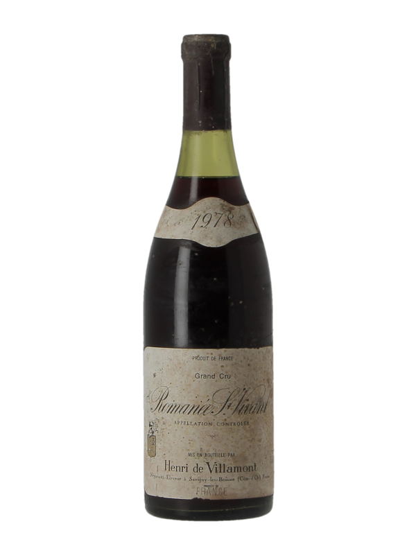 ROMANEE-SAINT-VIVANT GRAND CRU - HENRI DE VILLAMONT - Millésime 1978 ROMANEE-SAINT-VIVANT GRAND CRU - HENRI DE VILLAMONT - Millésime 1978