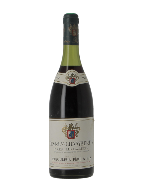 GEVREY-CHAMBERTIN 1ER CRU LES CAZETIERS - DUFOULEUR PERE ET FILS - Millésime 1990