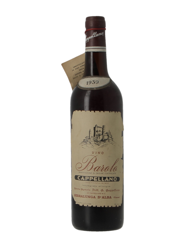 BAROLO SERRALUNGA - CAPPELLANO - Vintage 1939