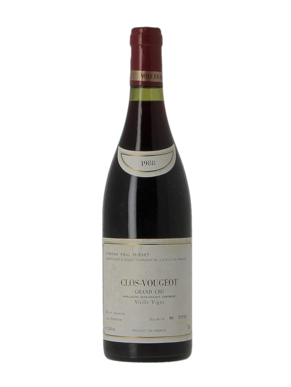 CLOS DE VOUGEOT GRAND CRU - PAUL MISSET - Millésime 1988