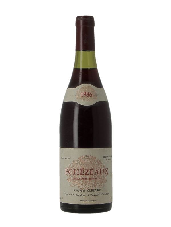 ECHEZEAUX GRAND CRU - GEORGES CLERGET - Millésime 1986