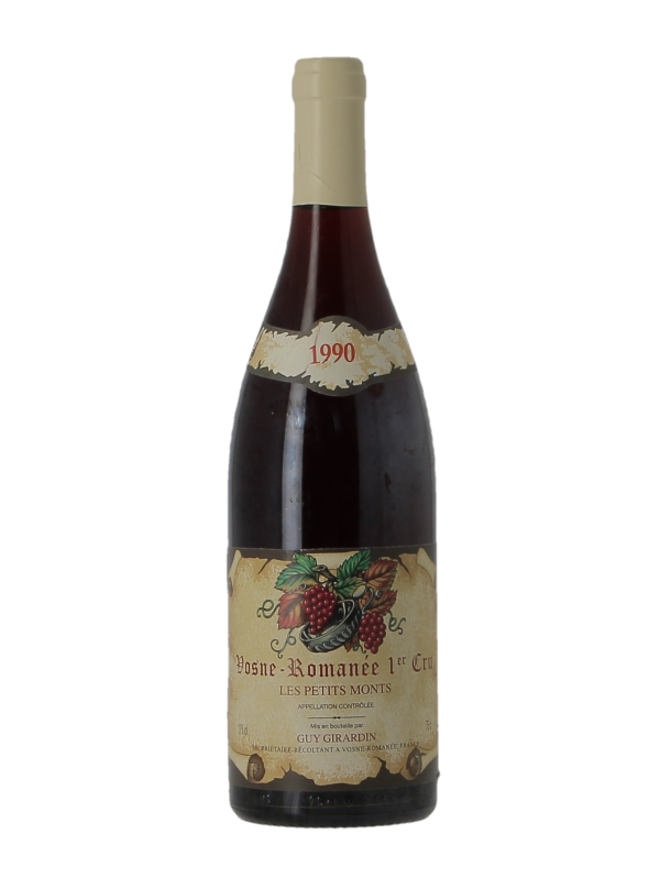 VOSNE-ROMANEE 1ER CRU LES PETITS MONTS - GUY GIRARDIN - Millésime 1990